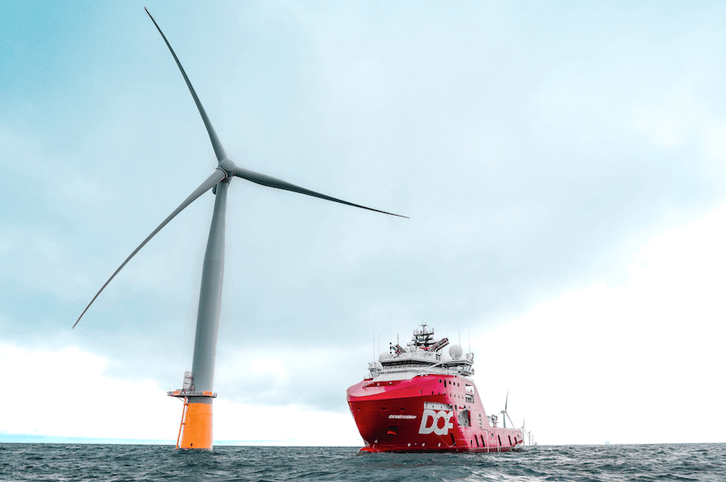 offshore wind turbine installation vessel red boat